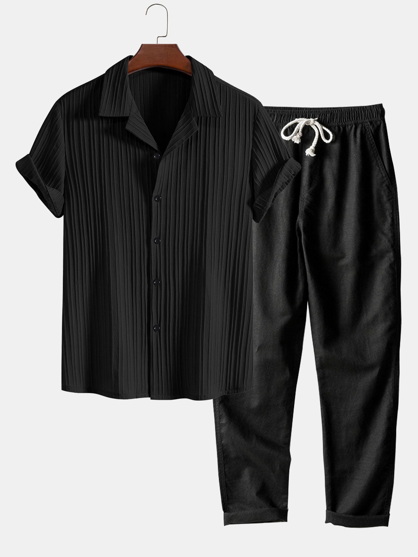 Men’s Two-Piece Set – Shirt and Trousers