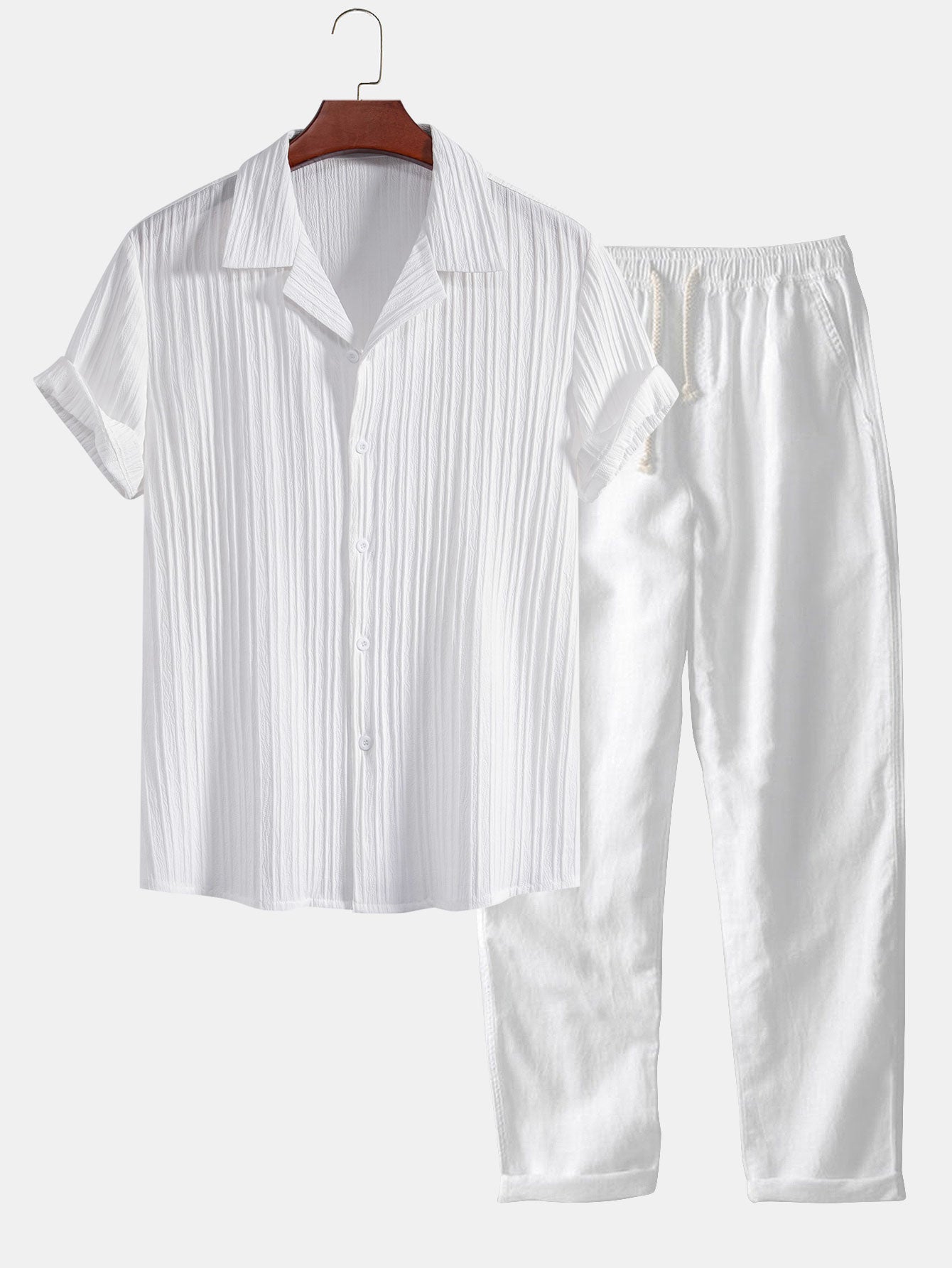 Men’s Two-Piece Set – Shirt and Trousers