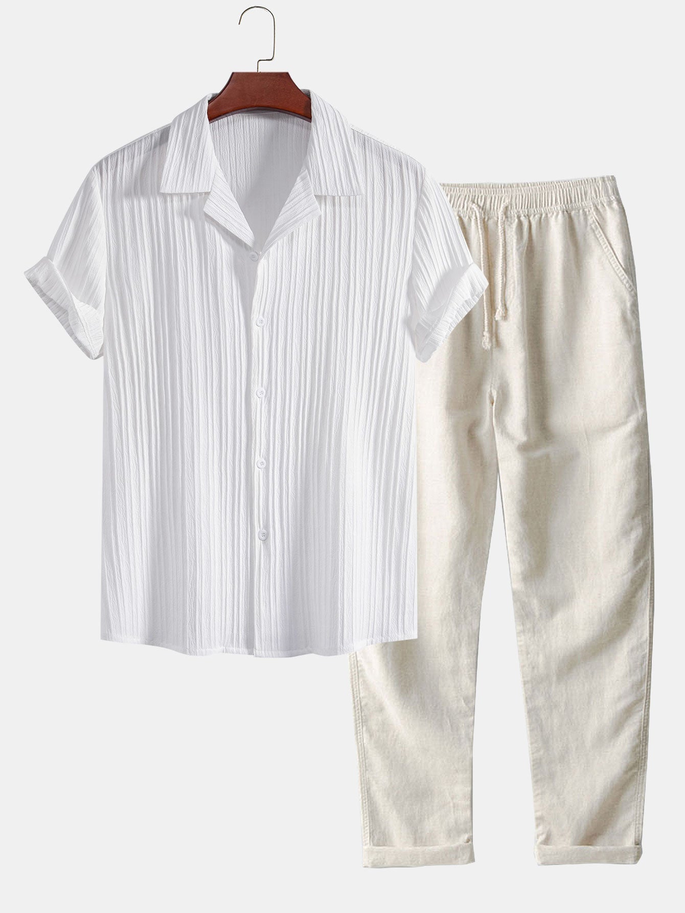 Men’s Two-Piece Set – Shirt and Trousers