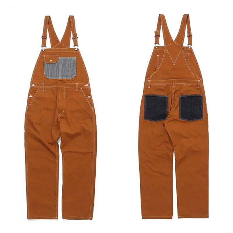Heren Casual Vintage Cargo Overalls met meerdere zakken