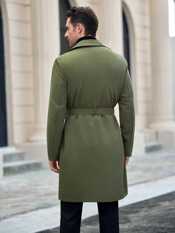 Olivegroene Lange Trenchcoat