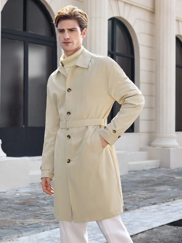 Beige old money trenchcoat