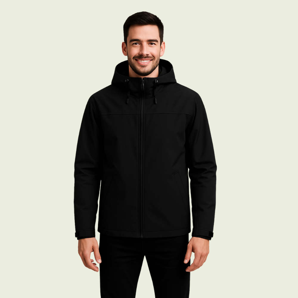 Men's Waterproof Hooded Jacket | Warm