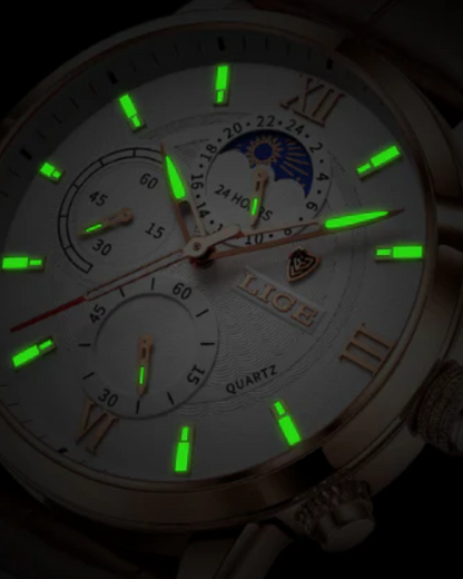 Ezekiel | Heren quartzhorloge | Leer