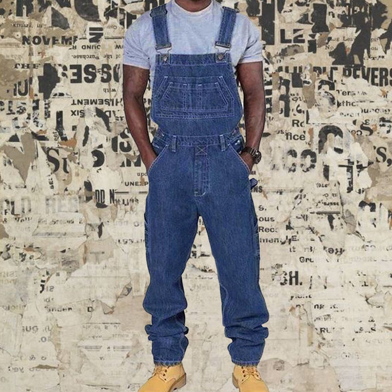 Men's Casual Denim Multi-pocket Overall