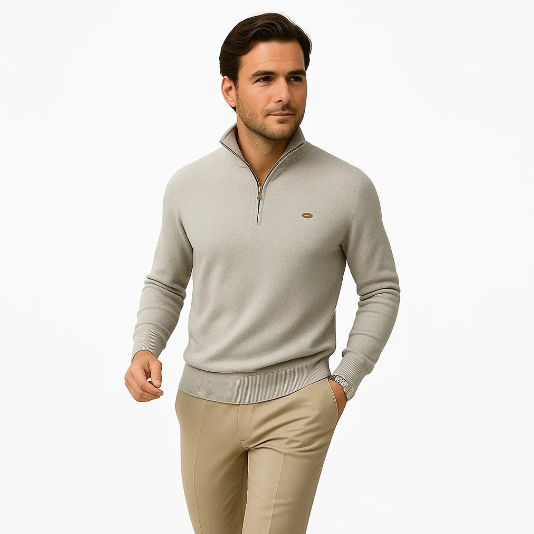 Men’s Quarter-Zip Sweater | Stylish