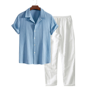 Men’s Two-Piece Set – Shirt and Trousers