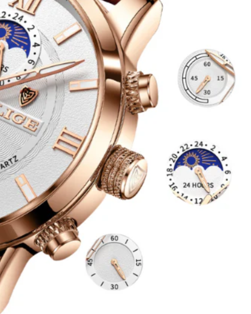 Ezekiel | Heren quartzhorloge | Leer