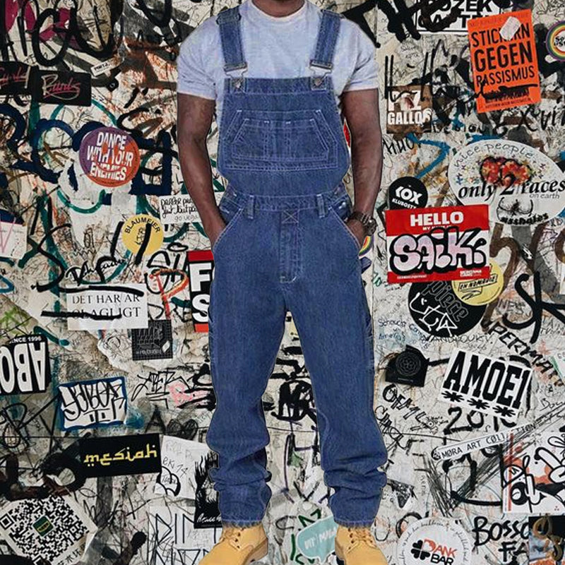 Men's Casual Denim Multi-pocket Overall