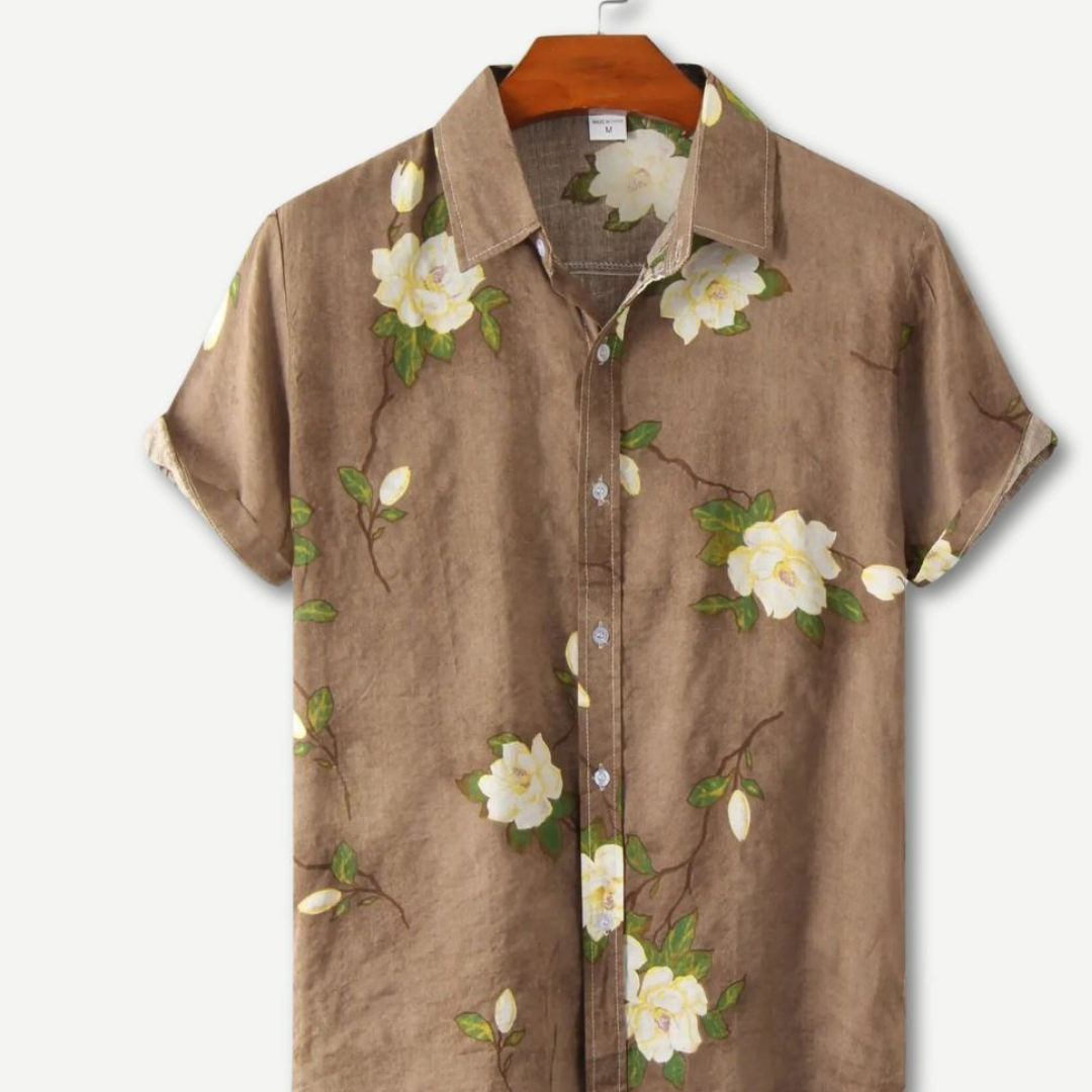 Arjen| Heren Vintage Overhemd| Korte Mouwen
