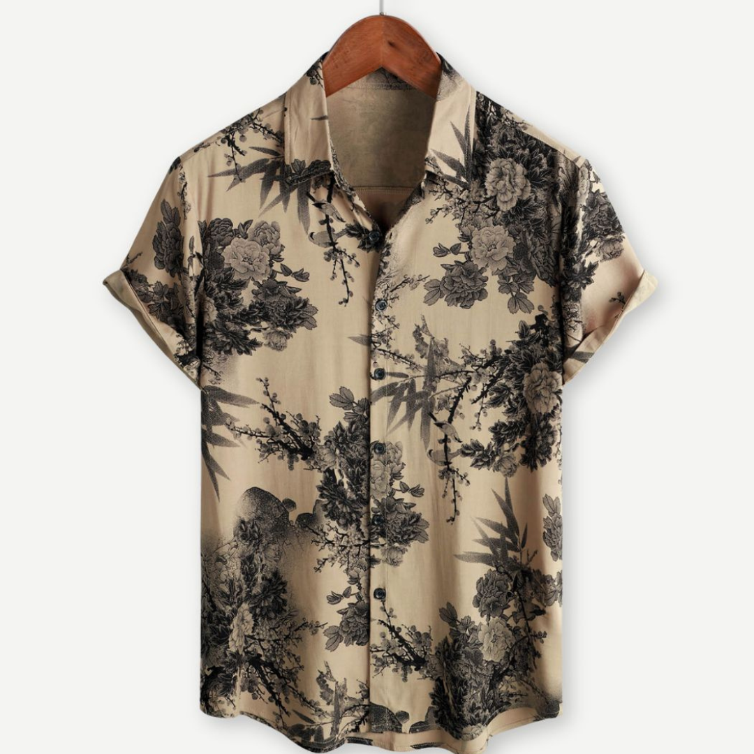 Thomas| Heren Vintage Overhemd| Korte Mouwen
