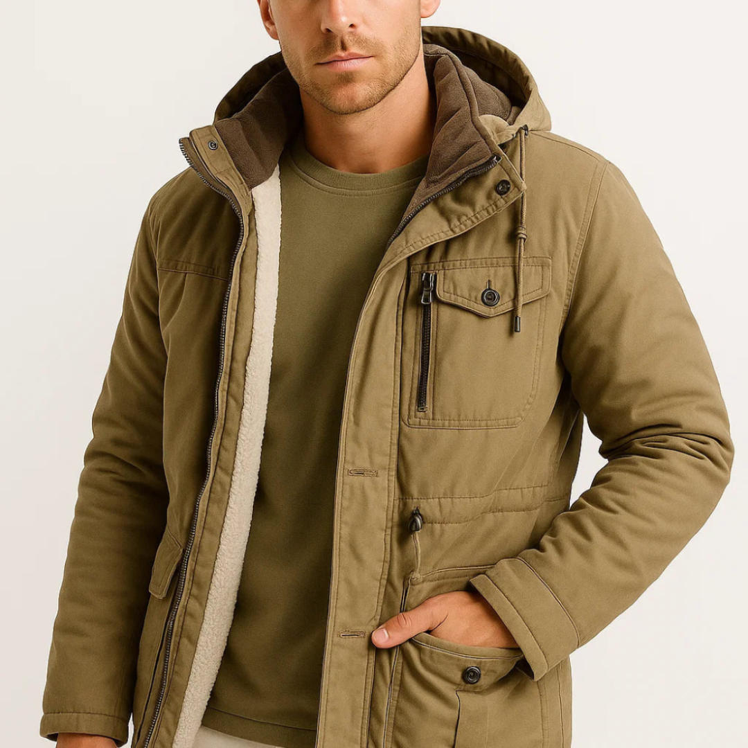Men’s Hooded Parka Jacket | Warm