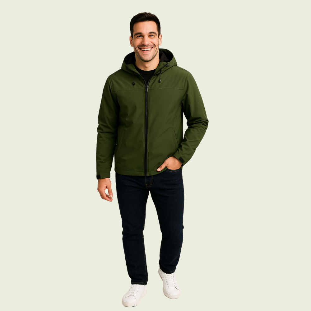 Men's Waterproof Hooded Jacket | Warm
