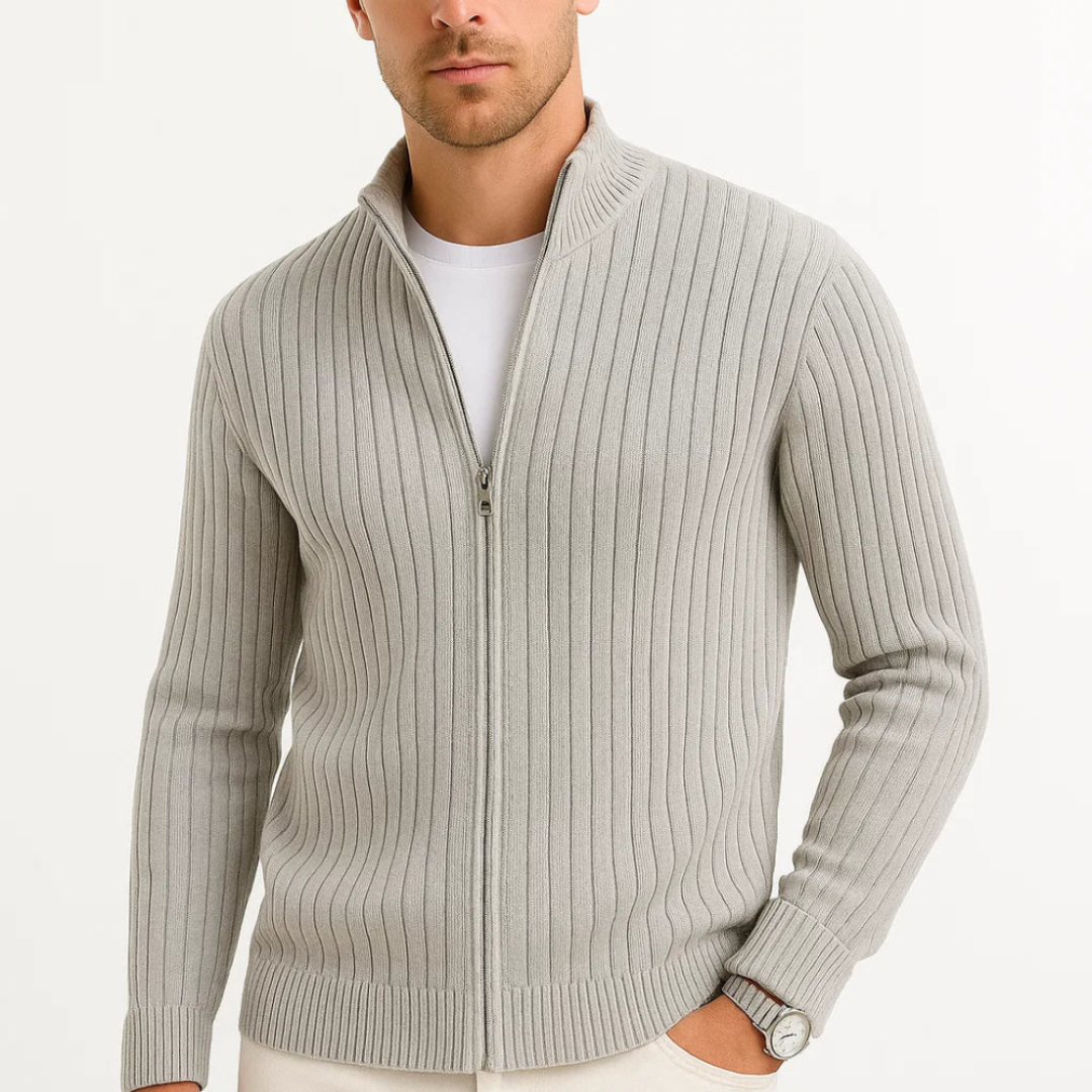 Men’s Zip-Up Sweater | Stylish