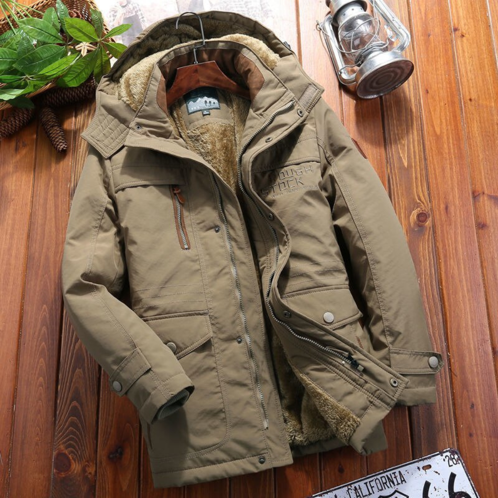 Men's Hooded Parka Jacket | Warm