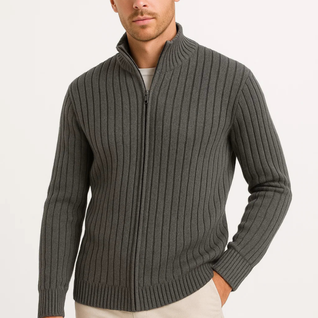 Men’s Zip-Up Sweater | Stylish