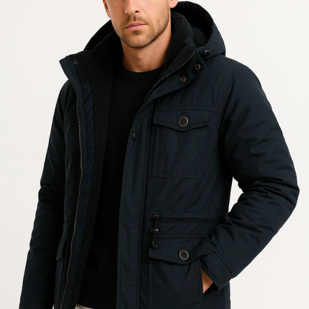 Men’s Hooded Parka Jacket | Warm