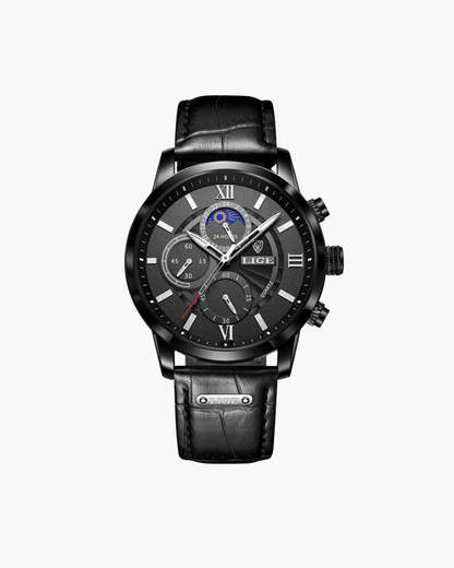 Ezekiel | Heren quartzhorloge | Leer