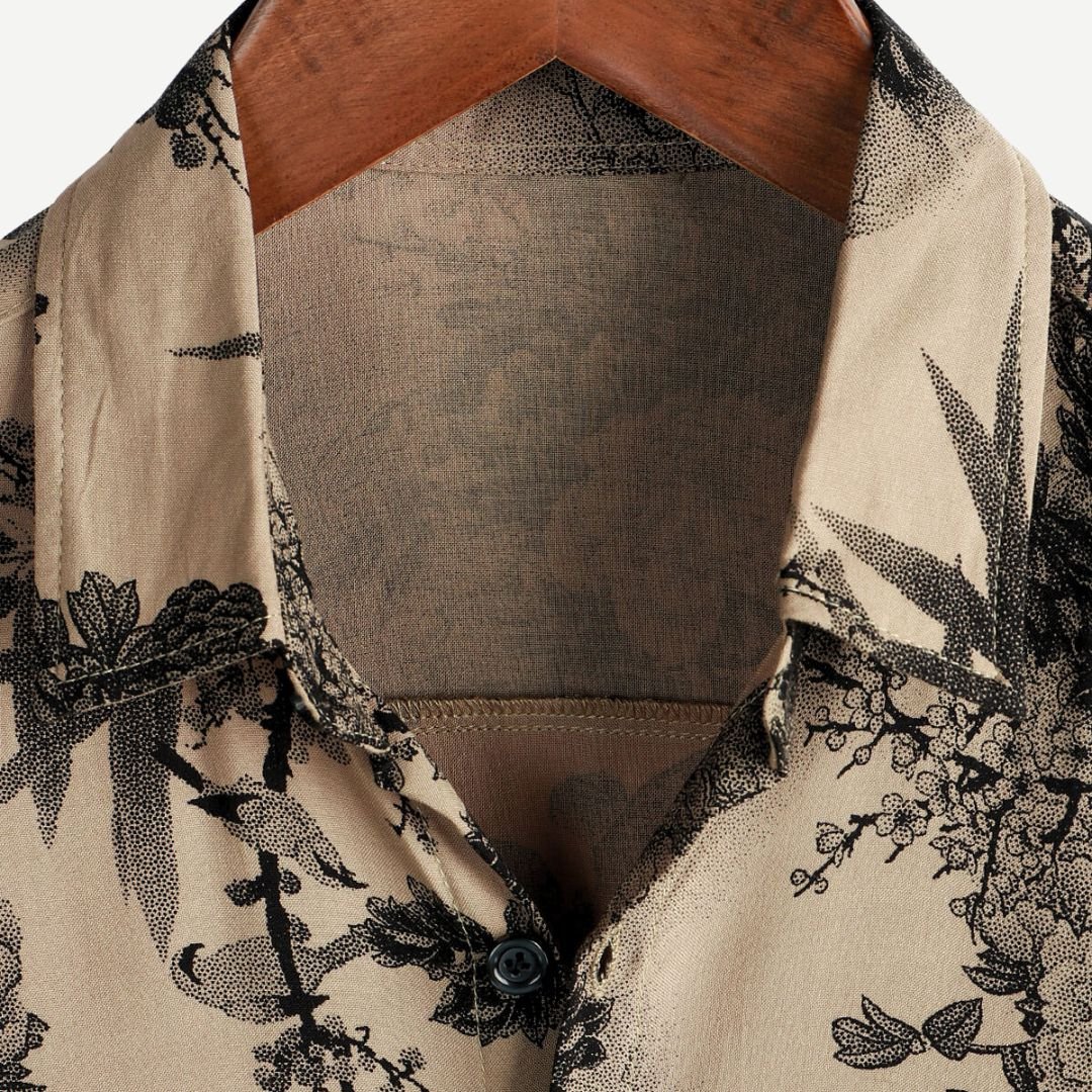 Thomas| Heren Vintage Overhemd| Korte Mouwen