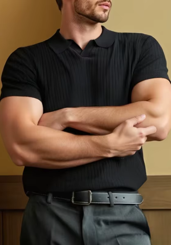 Refined Ribbed Knit T-Shirt – Men’s Essential