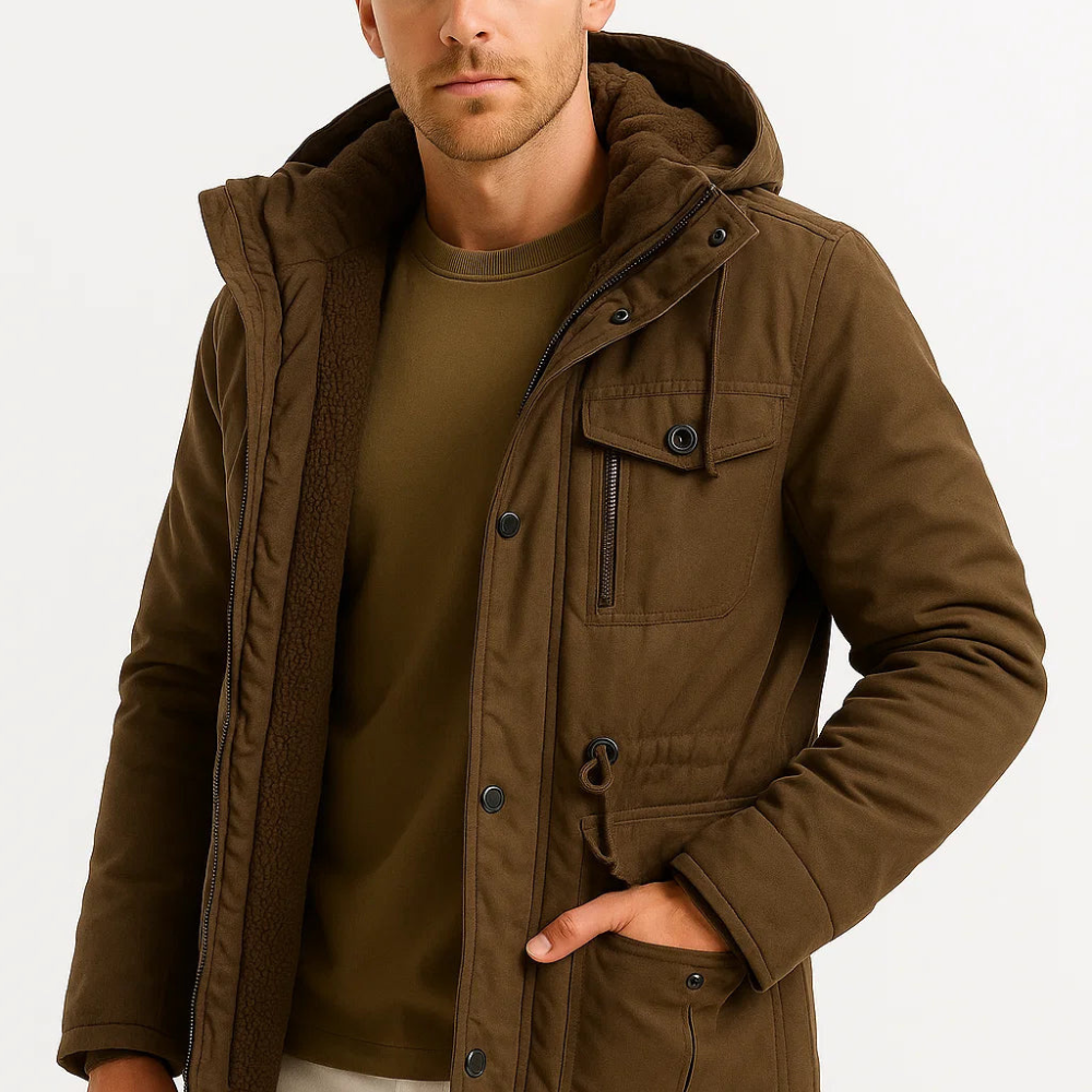 Men’s Hooded Parka Jacket | Warm