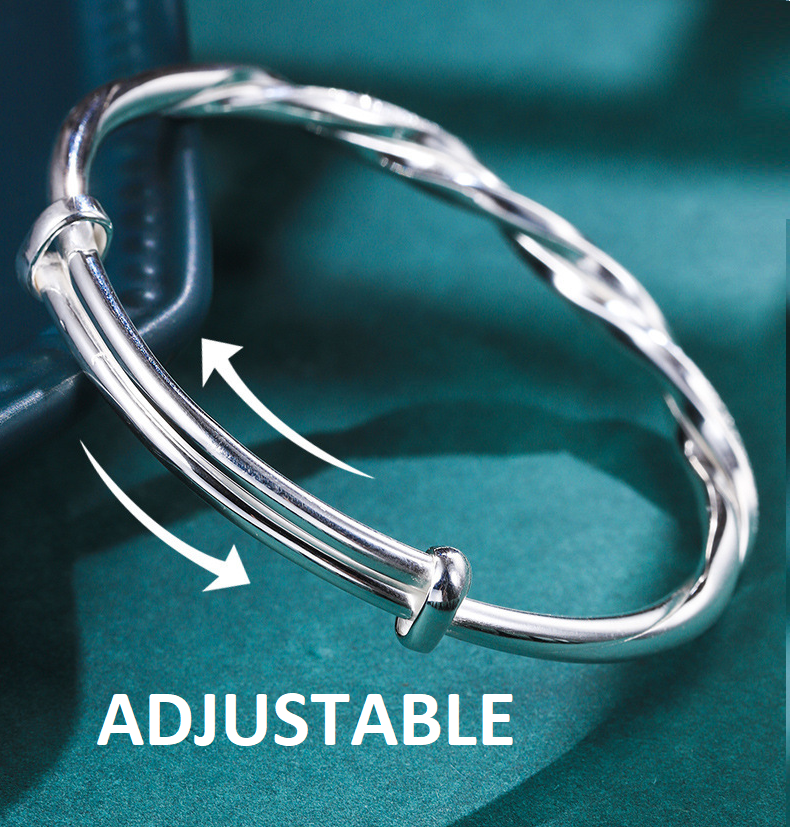 Nurozis | Twisted Silver Bracelet