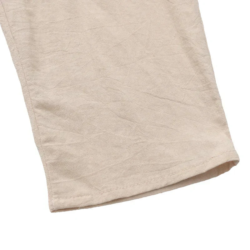 Men’s Lightweight Linen Trousers – Casual Fit with Elasticated Waistband
