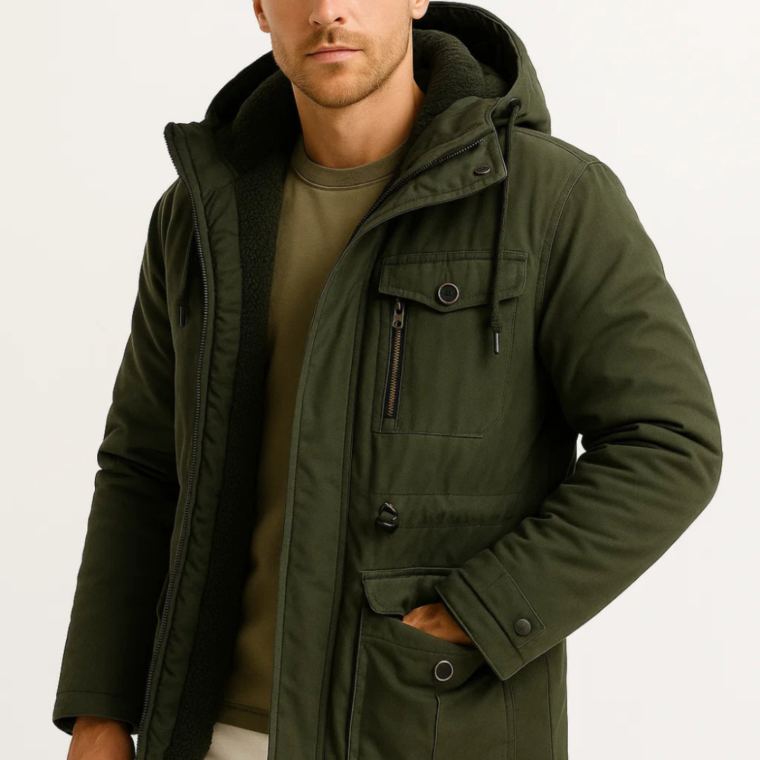 Men’s Hooded Parka Jacket | Warm