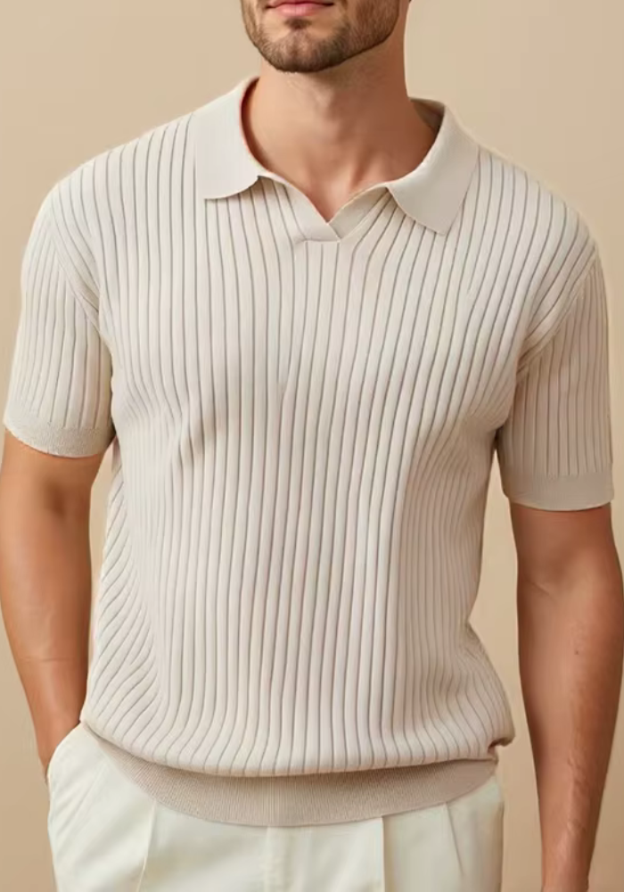 Refined Ribbed Knit T-Shirt – Men’s Essential