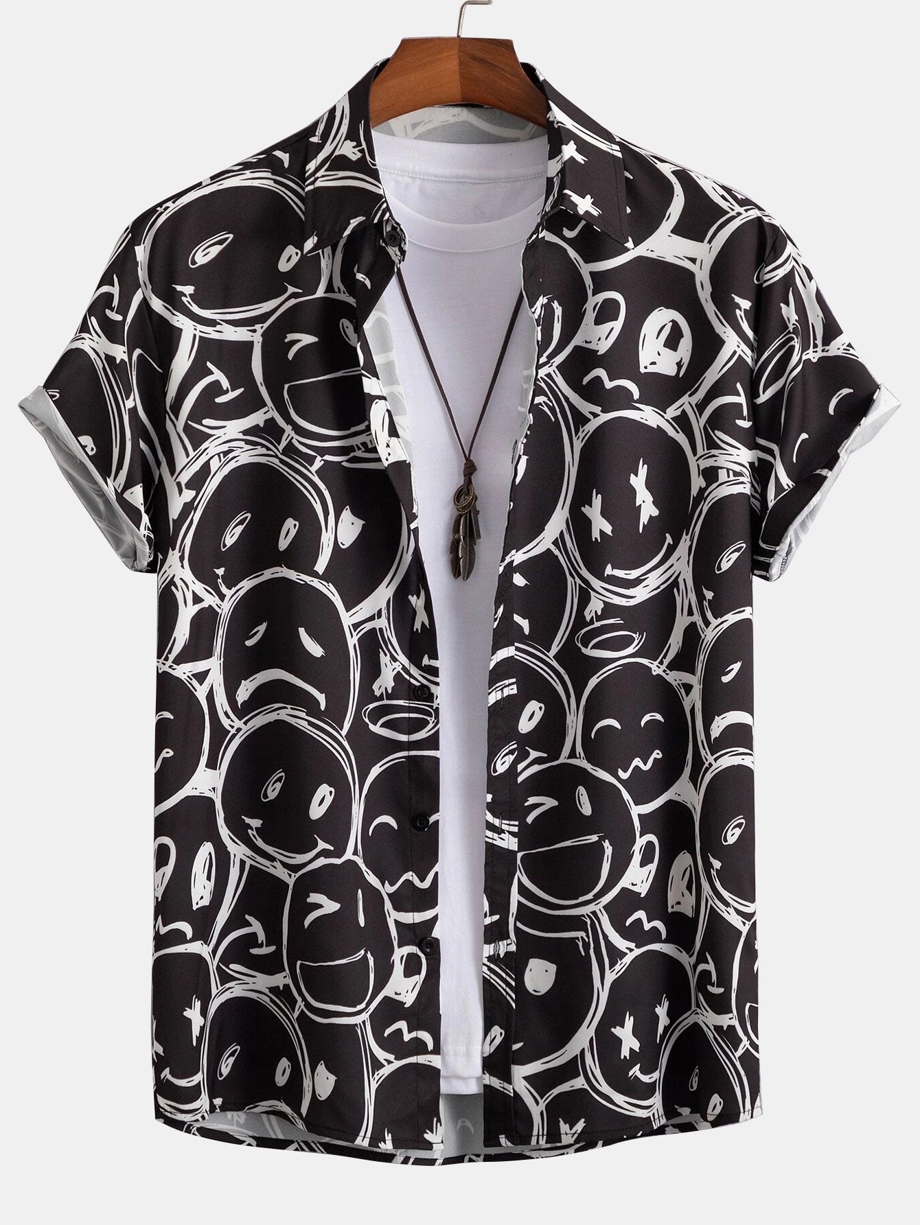 Nurozis | Men’s Smiley Print Short-Sleeve Shirt