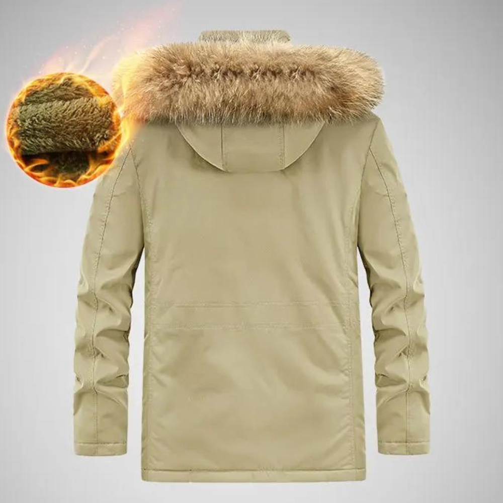 Men’s Winter Fur Hood Jacket | Thermal
