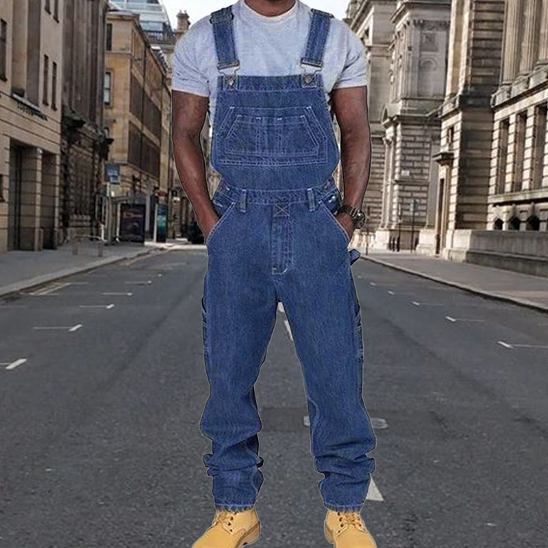 Men's Casual Denim Multi-pocket Overall