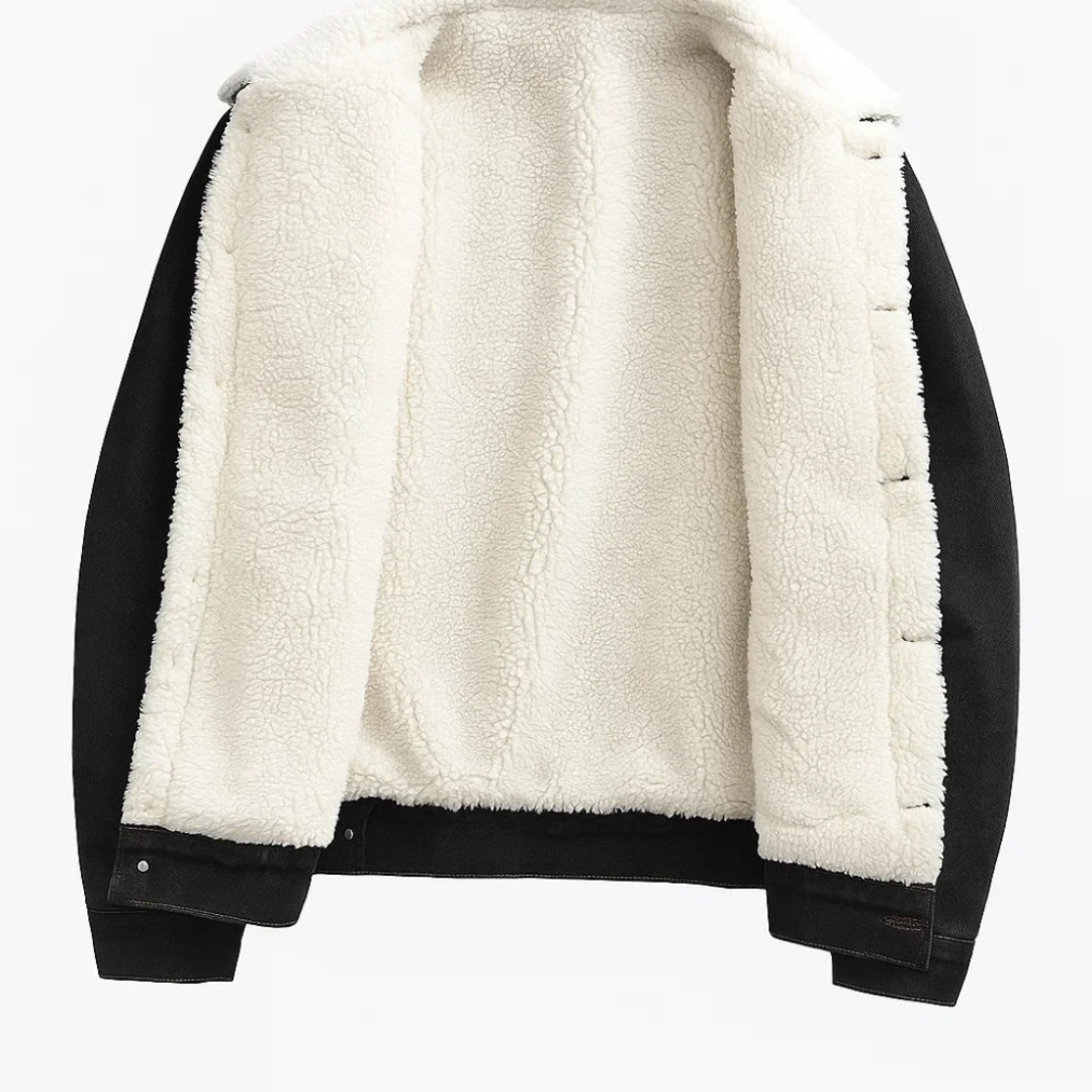 Men’s Warm Fleece Denim Jacket | Comfortable
