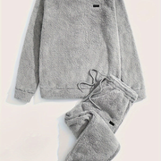 Men’s Plush Sweatshirt & Sweatpants Set | Soft