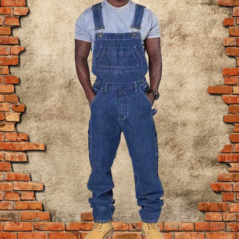Men's Casual Denim Multi-pocket Overall