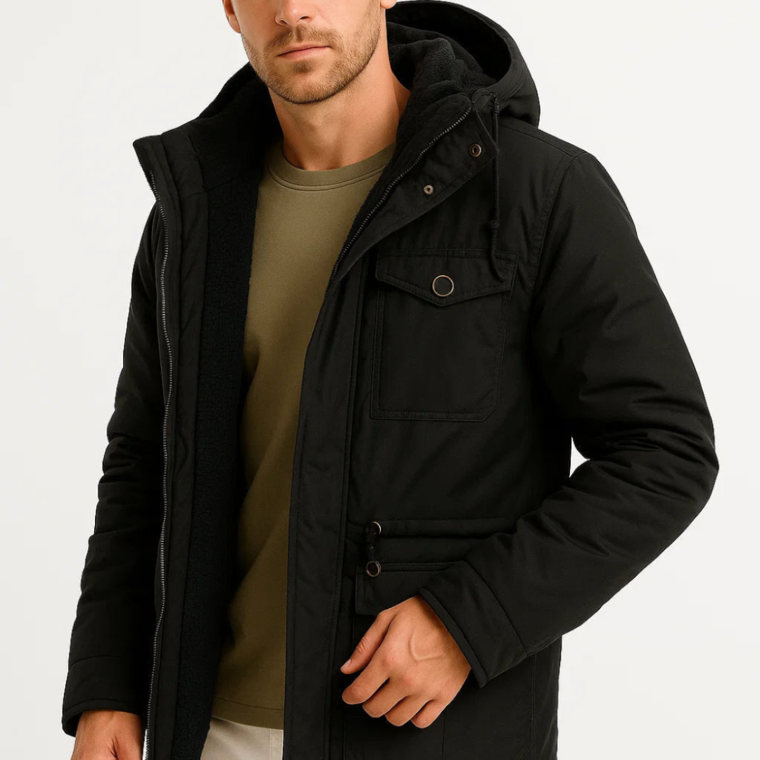 Men’s Hooded Parka Jacket | Warm