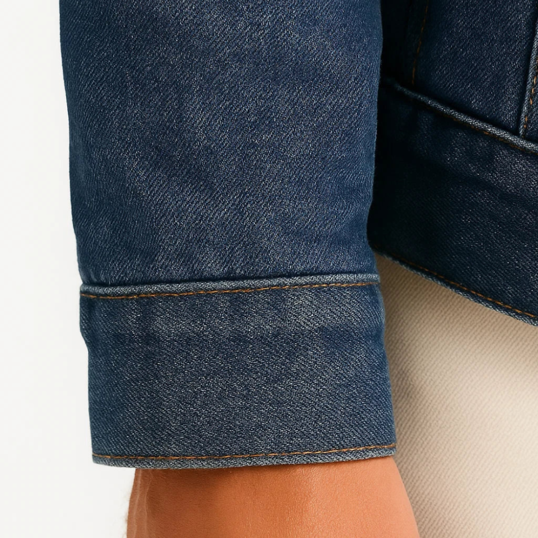 Men’s Warm Fleece Denim Jacket | Comfortable