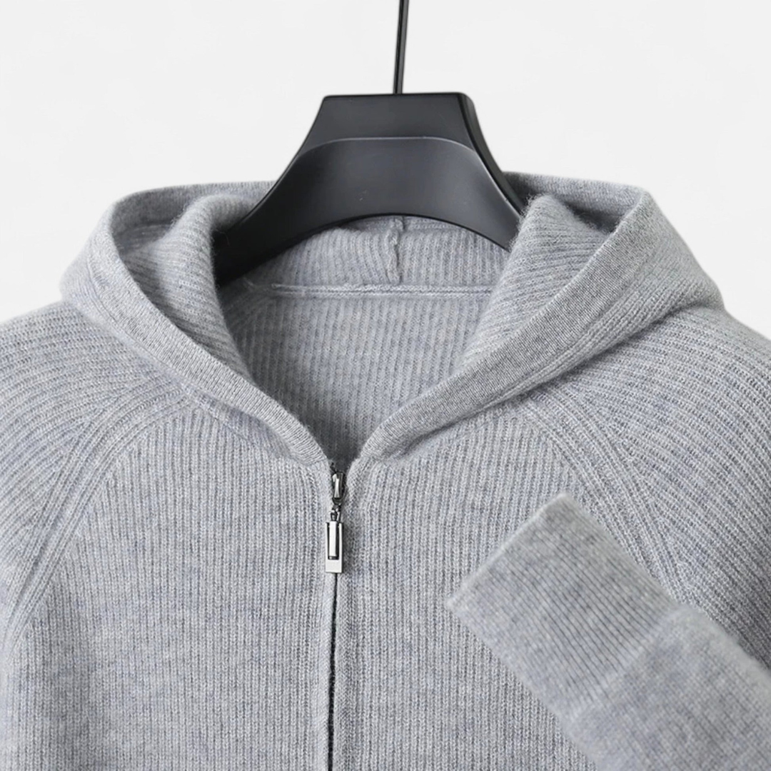 Men’s Knit Zip Hoodie | Stylish