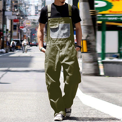 Heren Casual Vintage Cargo Overalls met meerdere zakken