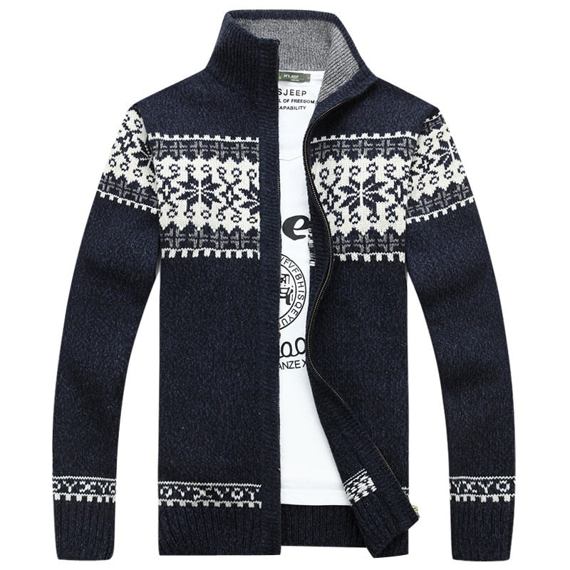 Men’s Zip-Up Winter Sweater | Classic