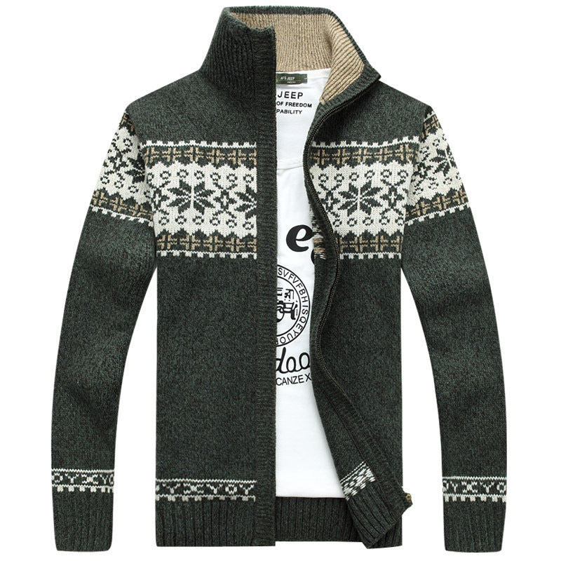 Men’s Zip-Up Winter Sweater | Classic