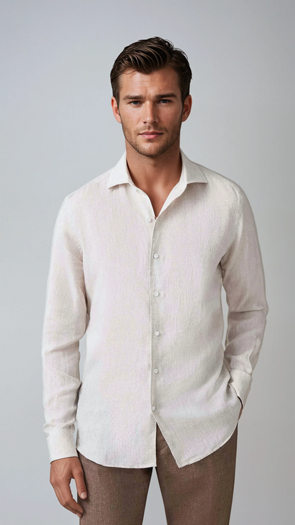 Linnen Overhemd Beige