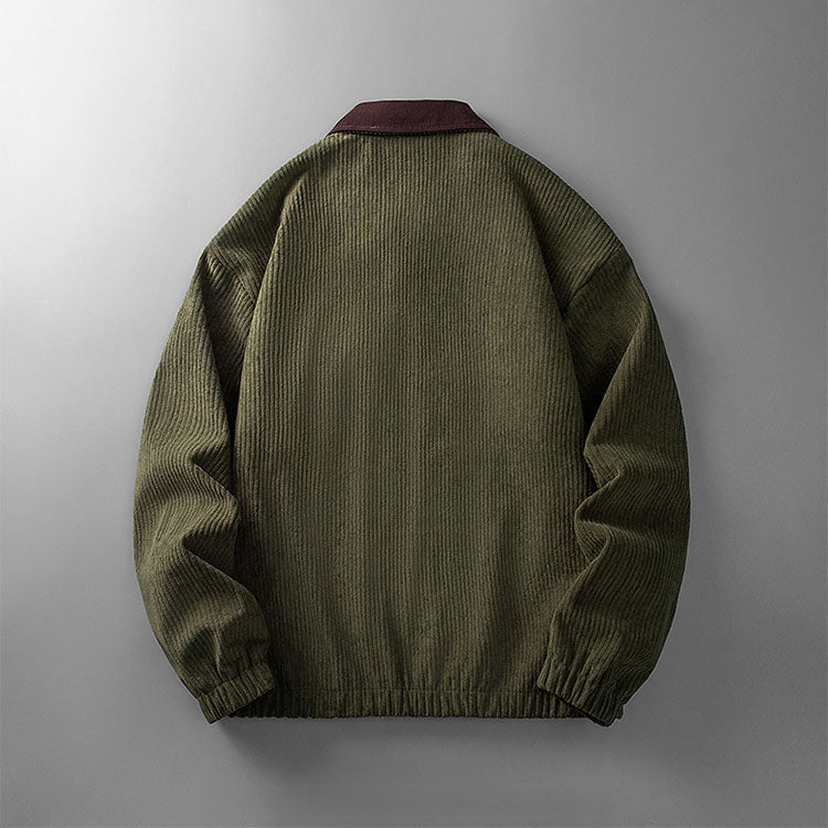 Nurozis | Corduroy Contrast Collar Jacket