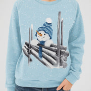 Women’s Festive Snowman Sweater | Warm Design