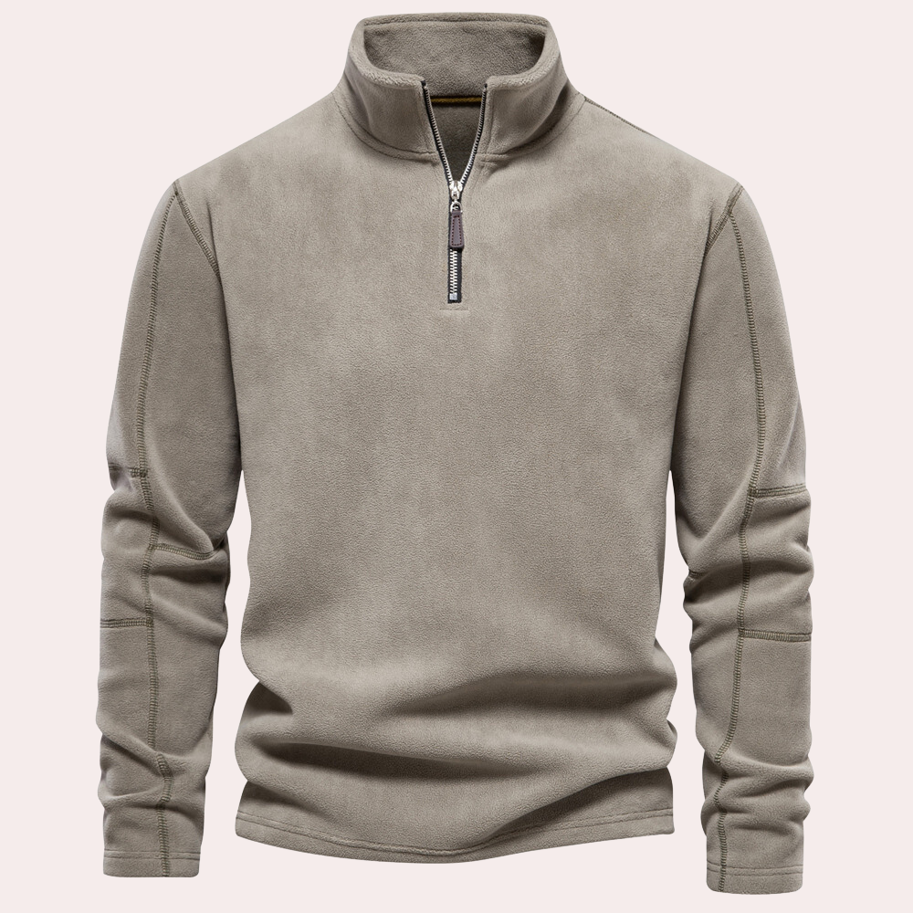 NORMAN - Warme Trui met Half Zip voor Mannen