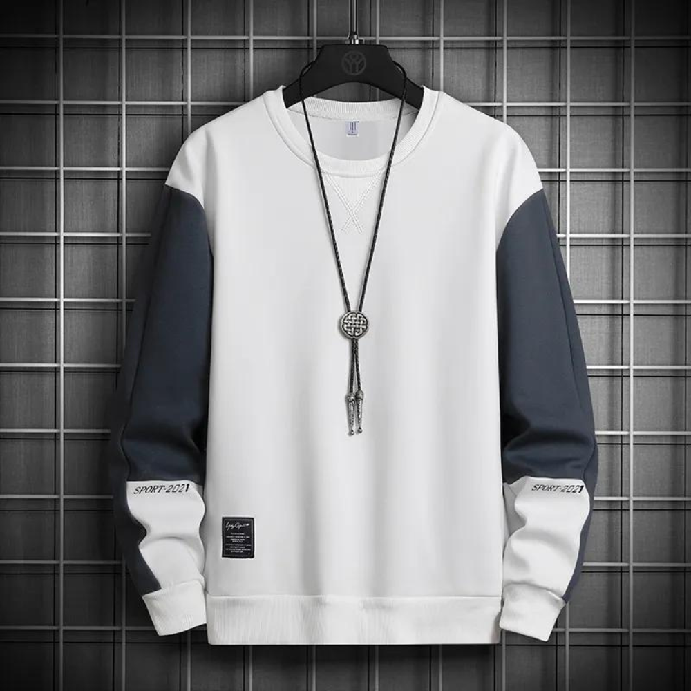 Alexandro - Modieus Sweatshirt met Kleurcontrast voor Heren