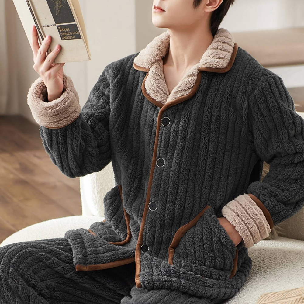 Men’s Quilted Lounge Pajama Set | Comfort