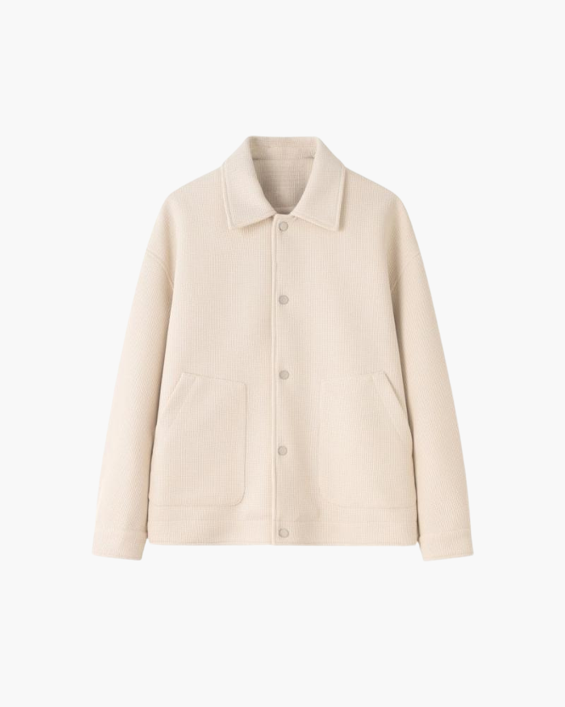 Nurozis | Classic Waffle Textured Overshirt – Off-White