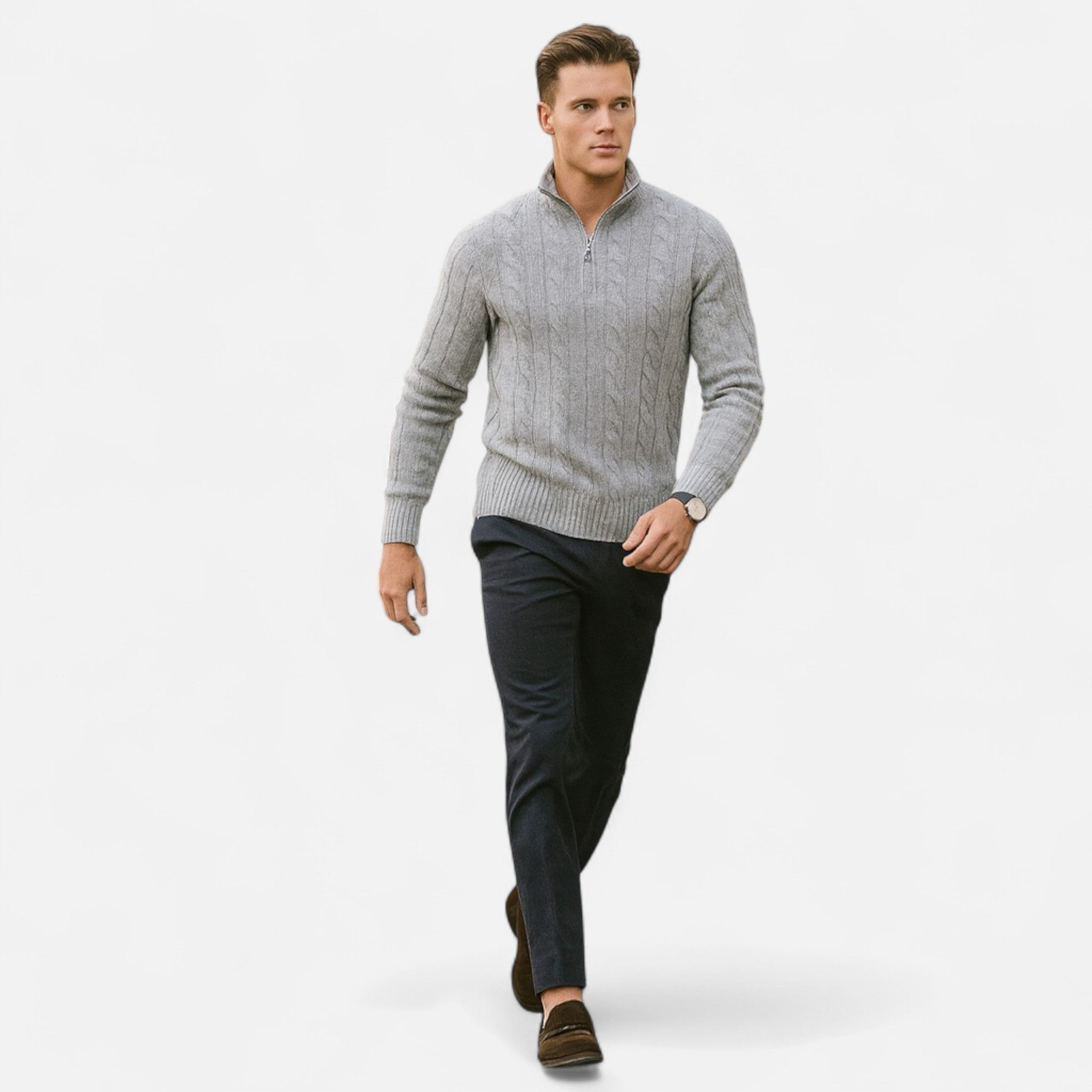 Nurozis | Men’s Merino Half Zip Sweater