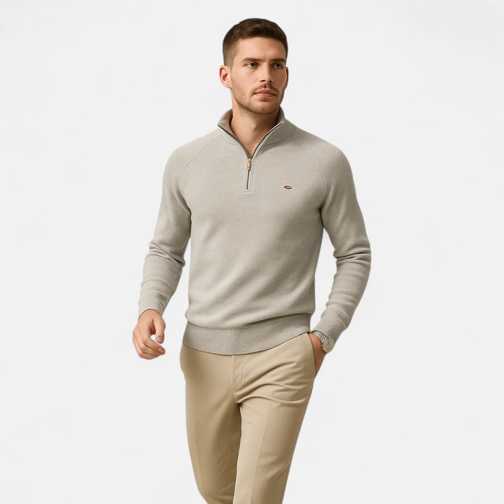 Men’s Quarter-Zip Sweater | Stylish